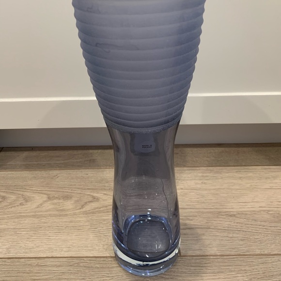 13 7/8” T Blue Vase Made in Poland.  4 1/4” Opening Rim to Rim.  No chips/cracks - Picture 3 of 13